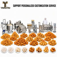 Ligne de production de machines à samosas : Mélangeur de pâte, applicateur, enrobeuse, friteuse continue pour pakoras, namkeen et autres snacks.