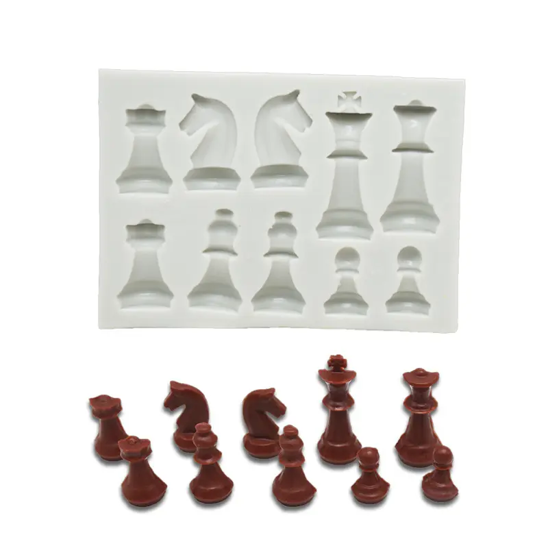 12 Stücke Schach Silikon Praline Formen handgemachte Seifen Formen