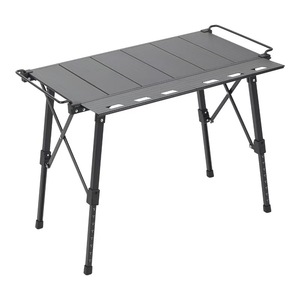 <span class=keywords><strong>Table</strong></span> <span class=keywords><strong>de</strong></span> <span class=keywords><strong>camping</strong></span> pliable multifonctionnelle en aluminium <span class=keywords><strong>avec</strong></span> extension latérale et crochets pour casseroles pour barbecue en plein air pique-nique - Product Image 1