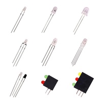 Ekinglux 5mm lumière rouge LED diode lentille diffuse 5mm LED blanche à trou traversant boîtier avec 5V tension inverse DIP LED paquet