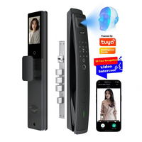 Kunci Pintar V27 Harga Terjangkau Kualitas Tinggi Tuya Wifi Pengenal Wajah 3D Palm Vein Active 6068 Mortise untuk Rumah Pintar