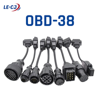 Juego Completo de 8 Cables OBD OBD2 para Diagnóstico de Camiones y Automóviles, Kit de 8 Cables para Vehículos con Pines Activados, Adaptadores para Camiones