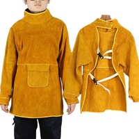 Tablier de soudage en cuir de vache de qualité supérieure, vêtements de soudage à manches longues