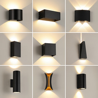 Applique murale de couloir, chambre à coucher, étanche IP65, cube réglable, lumière LED de jardin, lampe de porche, 6W 12W, lampe murale LED intérieure et extérieure