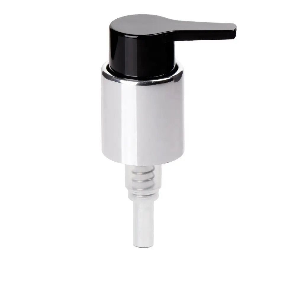 Kunststoff PP 24mm Spender Luxus Clip Lock 24/410 Lotion pumpe kostenlos benutzer definierte Kosmetik verpackung schwarz metall freie Lotion pumpe