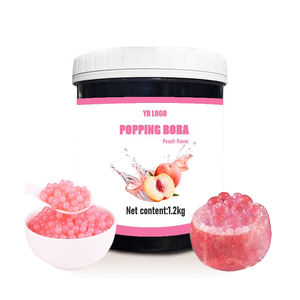 Poudre de pêche de haute qualité 1,2 kg pour les créations de thé et de jus, techniques de préparation de boba frais avec additifs de sirop de fruits - Product Image 5