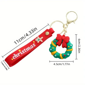 Llavero de 20 cm con corona navideña de resina, estilo superventas, adornos navideños de lujo - Product Image 3