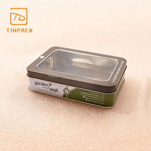 פחיות מלבנית מזון ברמה גבוהה עם מכסה חלון ביסקוויט שי מתנה - Product Image 5