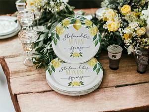 Modern Style 9-Inch Lemon Party <b>Plates</b> Hot Selling Factory Direct Kid's Birthday Supplies for Holidays and Thanksgiving - Product Image 3