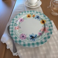 Assiettes de Présentation 13 Pouces Modernes Minimalistes en Polypropylène – Plateaux Décoratifs pour Restaurants, Anniversaires et Banquets