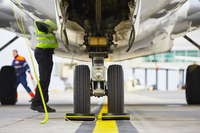 Bloc de roue de remorque en caoutchouc pour avion, véhicule lourd, bateau, camion, VR, longue corde de connexion, outil de blocage