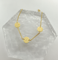Inspire Jewelry - Brazalete Chapado en Oro de 18k con la Frase 'Paciencia, Gratitud y Confianza', Joyería Islámica, Joyería de Moda, Listo para Enviar
