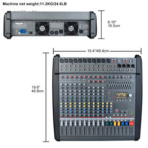 เครื่องขยายเสียง OEM DMX1400 ระดับมืออาชีพ กำลังขับ 1000 วัตต์ *2 ช่องสัญญาณ 14 ช่อง สำหรับดีเจ คาราโอเกะ พร้อมเครื่องขยายเสียงในตัว - Product Image 3