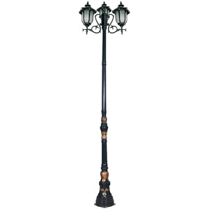 Lampadaire extérieur traditionnel super lumineux en alliage d'aluminium LED, étanche, blanc chaud 3500K, forme carrée, montage en surface pour jardin - Product Image 6