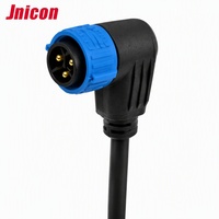 Konektor Kabel Sirkular Tahan Air M25 Push Lock Power Signal Aviation 180 90 Derajat Plug Socket untuk RV Marine Battery Pack