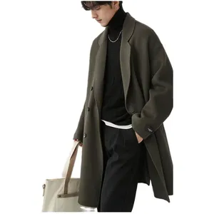 Новая акция, горячий стиль, зимнее утепленное двухстороннее шерстяное корейское пальто