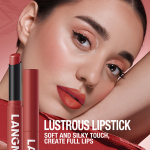 LANGMANNI Lápiz Labial Mineral Vegano Mate de 12 Colores, Resistente al Agua, Larga Duración, Antiadherente, Tinte Labial Rojo Terciopelo, Cosmético - Product Image 2