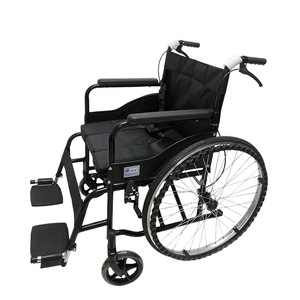 Silla de Ruedas Manual Plegable de 24 Pulgadas, Negra, Ligera, para Personas Mayores y con Discapacidad - Product Image 4