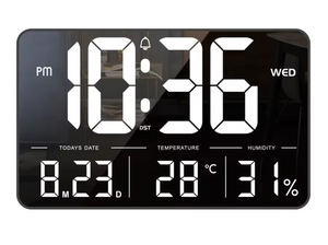 कैलेंडर, तापमान और आर्द्रता प्रदर्शन के साथ उच्च चमक वाली डिजिटल डिस्प्ले घड़ी - Product Image 2