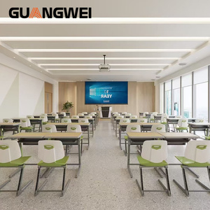 Guangwei University Classroom Furniture Set Unique Design Student Study Table Aluminum Alloy Single <strong>School</strong> <strong>Desk</strong> and Chair - Product Image 2