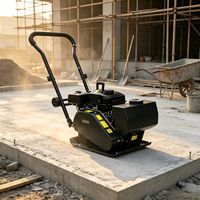 Compacteur à plaque vibrante à moteur essence 100 Model 5,5 CV 18 KN pour la compactation du sol et de l'asphalte, 54 kg, haute efficacité pour la construction