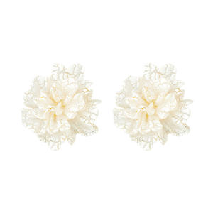 Dernières boucles d'oreilles géométrique damier fleur Design simple bijoux d'oreille en métal pour femmes été plage vacances accessoires - Product Image 1