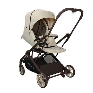 Poussette à quatre roues Baobochao CK2, siège réversible, alliage d'aluminium, capacité de 15 kg, couleur noire, couleur thé au lait - Product Image 2