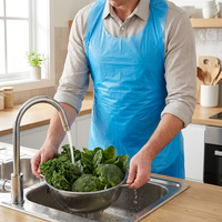 Tablier jetable imperméable sans manches en gros pour le secteur médical, la cuisine, les salons de coiffure, la peinture et l'industrie alimentaire