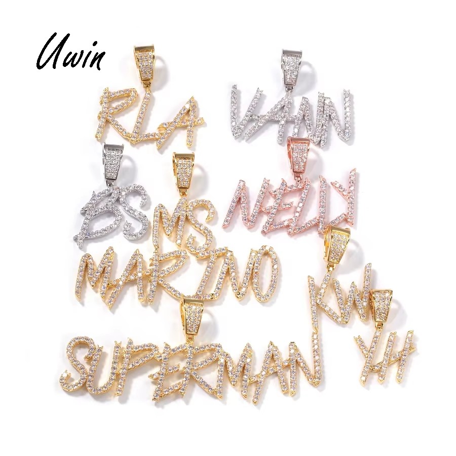 3 letters+ steel rope chain(gold color)