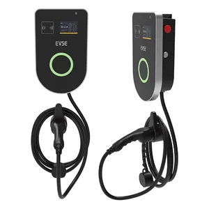 Ev Charging Stations Pile Manufacturer Supplier Electrical Car 7kw 32A Smart RFID 4G Wireless EV Wall-mounted Car Charger