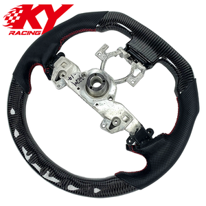 Volante deportivo de carreras personalizado de fibra de carbono y cuero negro para Infiniti G37 G25 G35 Q50 Q60 G37X EX35 EX37 - Product Image 3