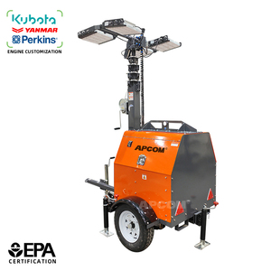 Mobile 7.5m Outdoor Yamar 9kw Diesel Generator 600W LED Metal Halide <b>Balloon</b> <b>Light</b> Tower for Road Maintenance Operations - Product Image 1