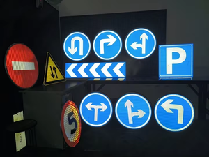 Panneaux de signalisation routière ronds conformes à la norme ECE, ensemble de panneaux directionnels permisifs, interdictionnels et de priorité - Product Image 3