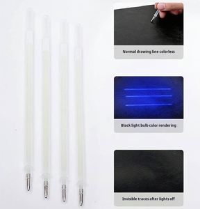 Bolígrafo de recarga UV azul X1106-1 para marcar cuero y tela, marcador de costura DIY de plástico con línea azul visible a la luz UV de 1.0 mm - Product Image 4