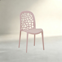 Chaise de salle à manger en plastique PP empilable sans accoudoirs, résistante à l'eau, durable, pour la maison, le bureau, les mariages, les fêtes, les espaces publics, siège ergonomique incurvé