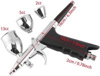 Kit aérographe à double action en cuivre BT-166BK, gâchette de précision, alimentation par gravité, 3 embouts, pulvérisation professionnelle écologique