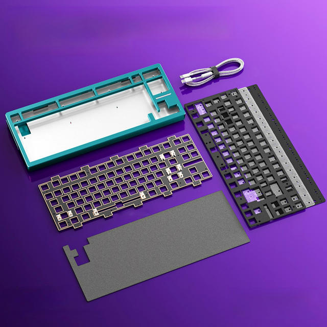 [Custom Case] H80 CNC Aluminum Alloy Keyboard Case 220 Mesh Anodizing Metallic Finish 6063 CNC Machined Keyboard Shell OEM/ODM