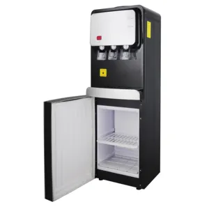 Compressor or electronic cooling 3 taps hot warm cold water dispenser with storage cabinet child lock(YLRS-N3)