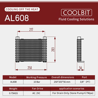 Refroidisseur d'huile COOLBIT AL608 / AL609 / AL405 / AL404, Radiateur d'huile hydraulique et d'huile de lubrification
