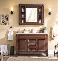 Meuble de salle de bain sur pied, style américain, avec lavabo, personnalisable