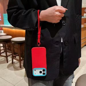 เคสโทรศัพท์แบบสายคล้องคอ สีบล็อก สัมผัสนุ่ม ป้องกันการตกกร<span class=keywords><strong>ะ</strong></span>แทก สำหรับ <span class=keywords><strong>iPhone</strong></span> 17 Pro Max 16 15 14 13 <span class=keywords><strong>12</strong></span> 11 - Product Image 3