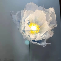 Support de fleurs géantes en organza de soie artificielle rose et pivoine pour mariages, événements et fêtes