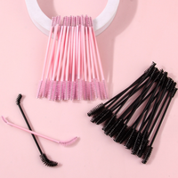 Mini baguette de mascara à double extrémité en nylon, 20 pièces/paquet, brosse de nettoyage pour extension de cils, brosse de maquillage