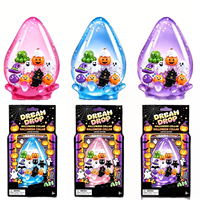 Jouet anti-stress souple en forme de goutte d'eau Halloween Dream Drop, édition limitée, transparent, à presser, fantôme, citrouille, chat noir, ornements