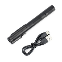 Linterna de Bolsillo Telescópica Recargable de Aluminio, Linterna Portátil para Uso Táctico de Emergencia al Aire Libre, Linterna EDC