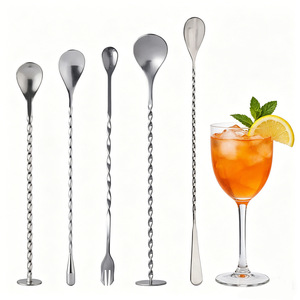 Cuchara de <span class=keywords><strong>Bar</strong></span> Profesional para Bartender, Cuchara Mezcladora de Cócteles de Acero Inoxidable para Uso en Restaurantes y Bares - Product Image 1