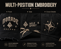 Casquette 5 panneaux ajustable, respirante et imperméable, style gothique streetwear vintage, avec broderie EyeStar, esthétique sombre haut de gamme et lettrage, en stock