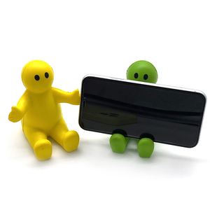 Pelota Antiestrés Promocional de Espuma de PU con Forma Humana, Soporte para Teléfono Móvil, Juguete para Aliviar el Estrés, Publicidad con Logotipo Personalizado para Adultos - Product Image 1