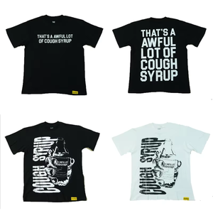 Camiseta de algodón 100% para hombre con estampado 'That's a Awful Lot of Cough Syrup', estilo streetwear, High Street, escaneable, de fabricantes de ropa. - Product Image 1