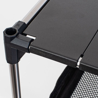 Table pliante en aluminium d'extérieur de 36 cm - Imperméable, portable, pliable, montage pratique pour le camping et les pique-niques, mobilier d'extérieur